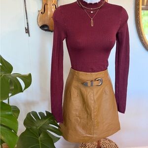 🌞Free People Faux Leather Skirt, #21